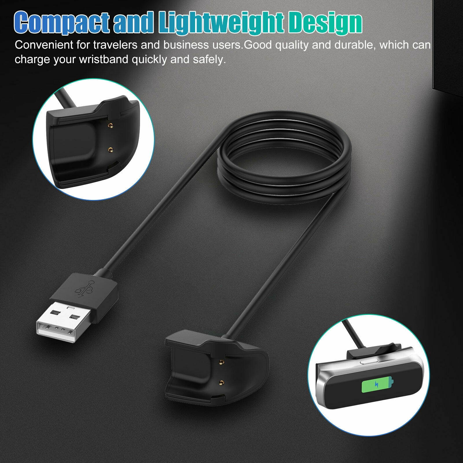 For  Galaxy Fit 2 Smart Watch Wireless Charger Dock USB Charging Cable