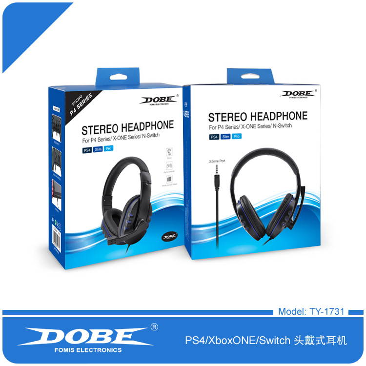 Head-mounted wired bilateral big headset PS4 switch XBOX gaming headset