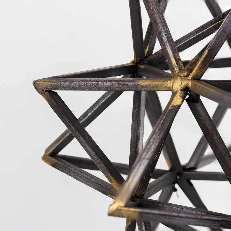 Decorative Metal Star Figurine - Brown