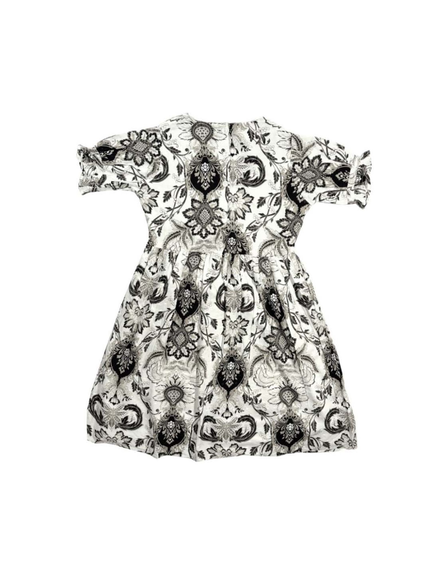 Bella Moda Kids Black & White Cotton Printed Dress