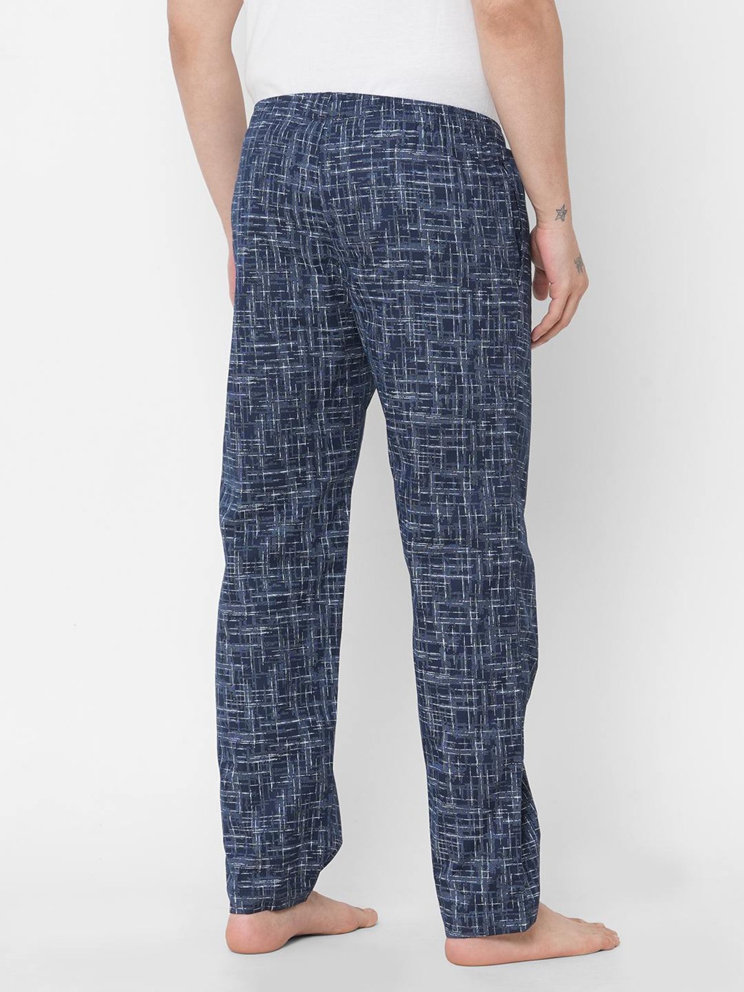 Urban Scottish Navy Regular Fit Printed Nightwear Pyjamas