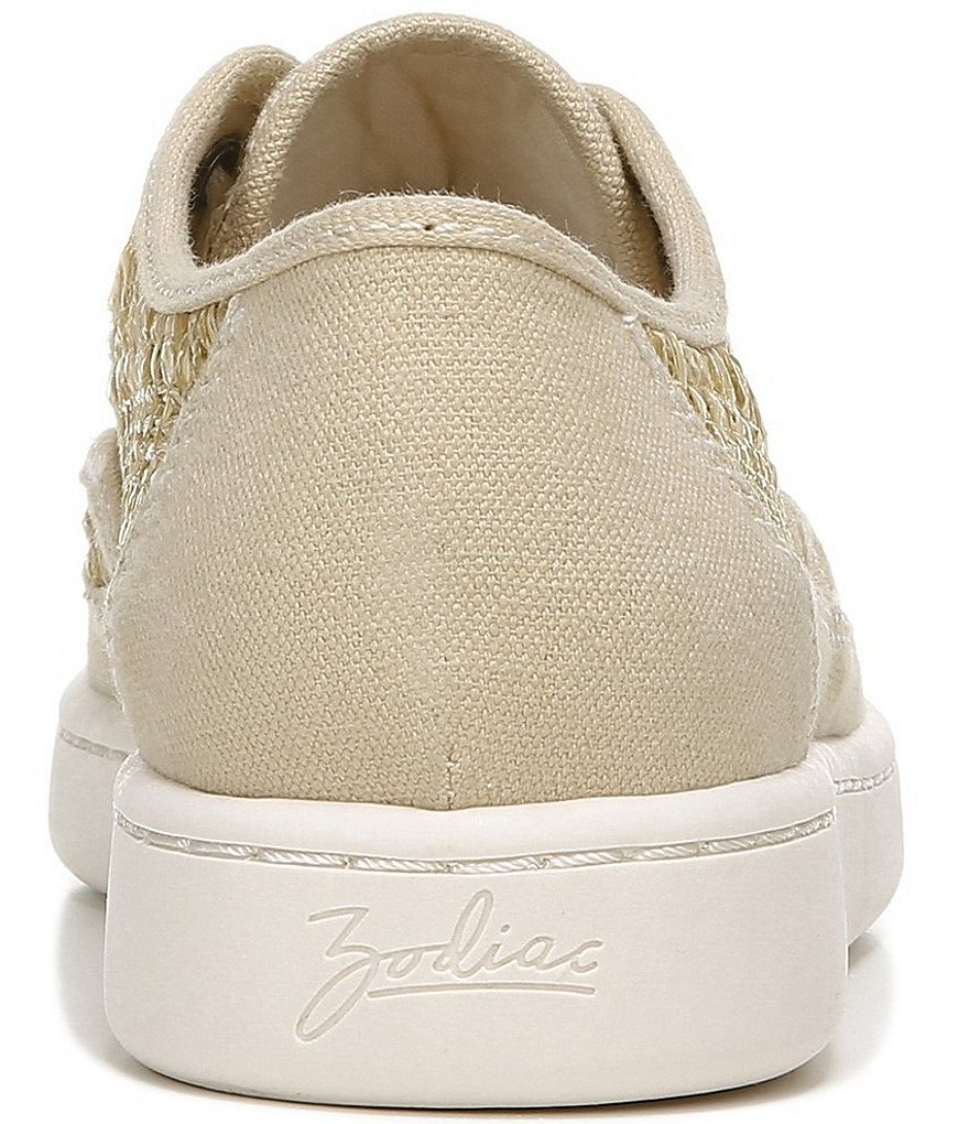 Zodiac Cheezburger Raffia Lace-Up Sneakers
