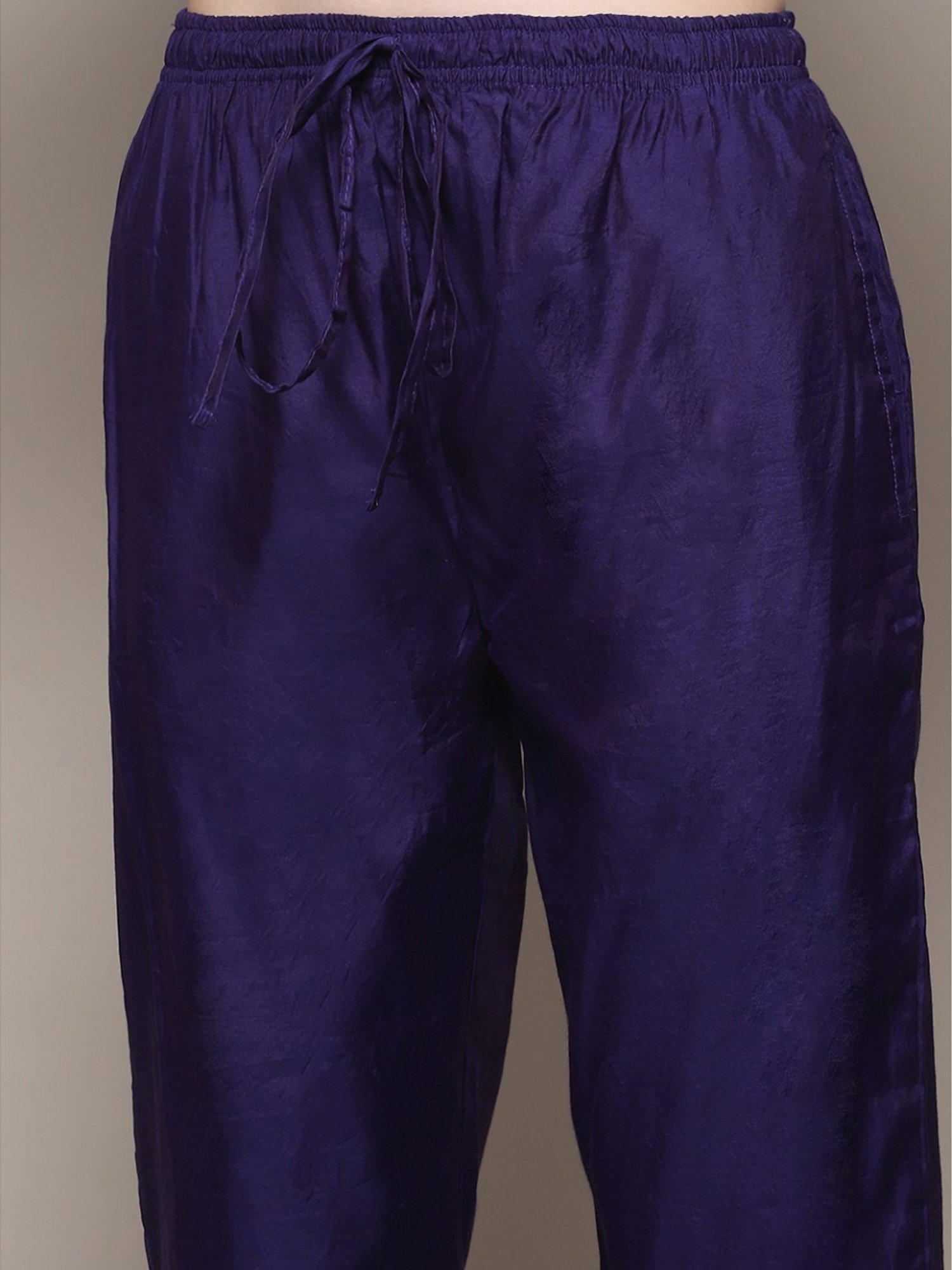 Biba Navy Printed Kurta Pant Set