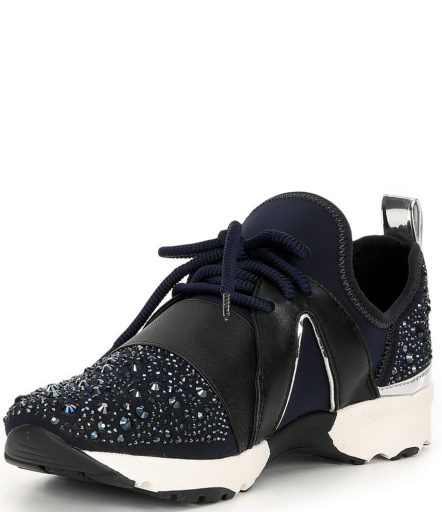 Carvela Lament Bling Embellished Lace-Up Sneakers