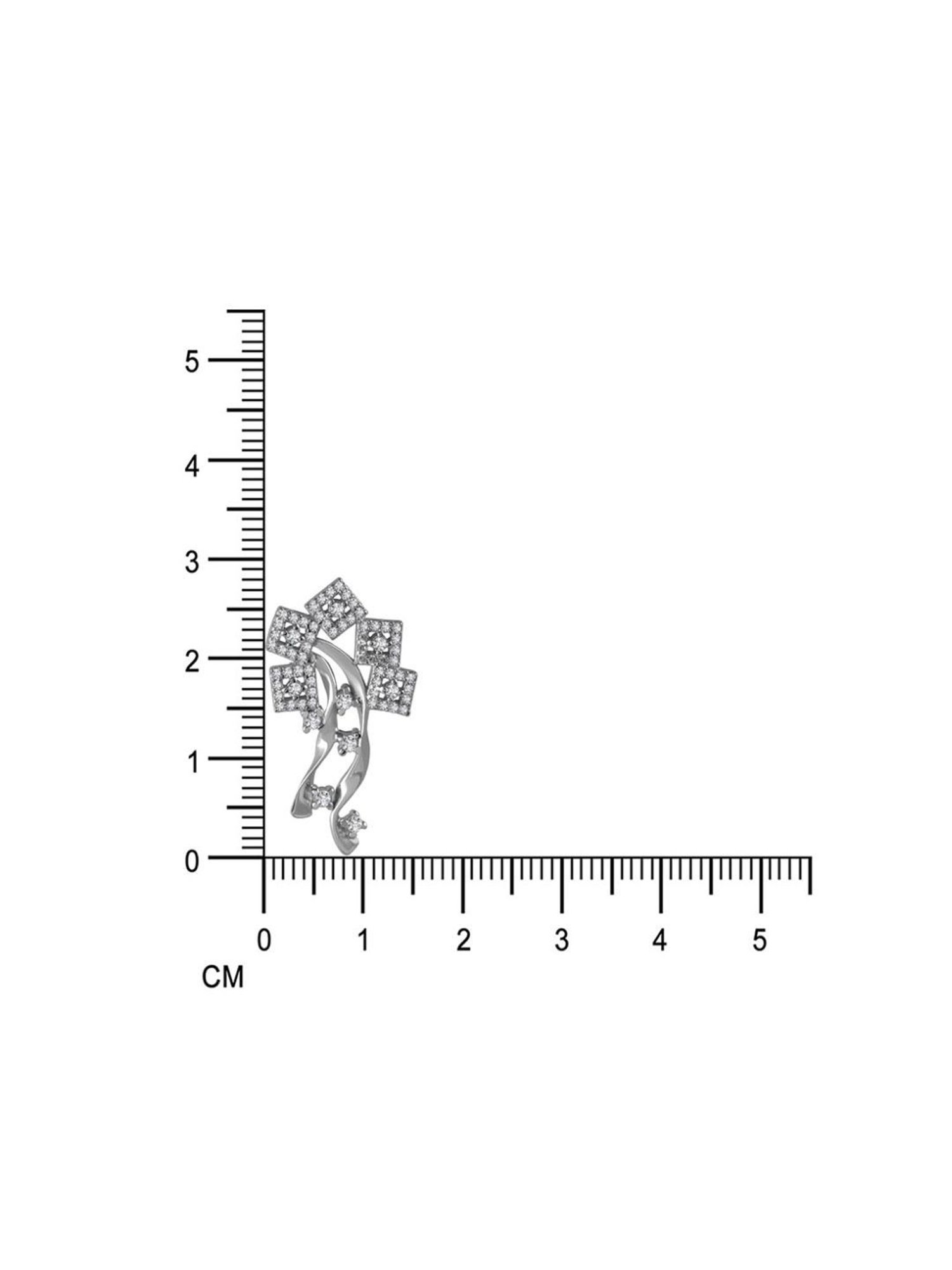 Rihi by P.C. Chandra Jewellers 925 Silver Square Spiral Pendant and Earring Set for Women & Girls