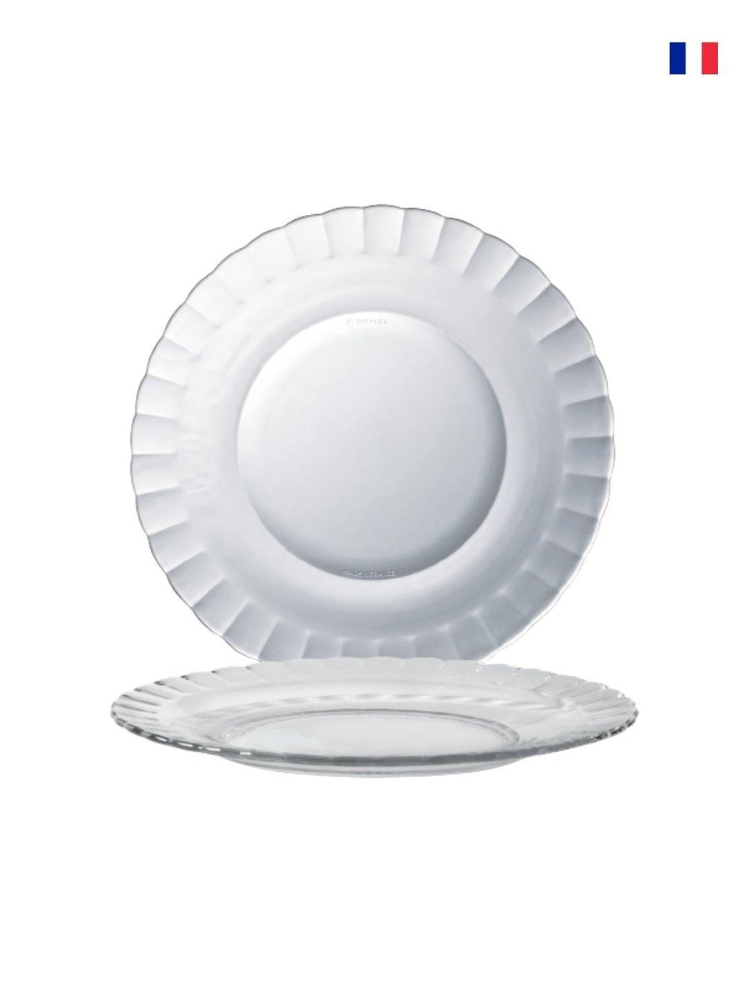 Pure Home and Living Transparent Glass Textured Dinner Plates
