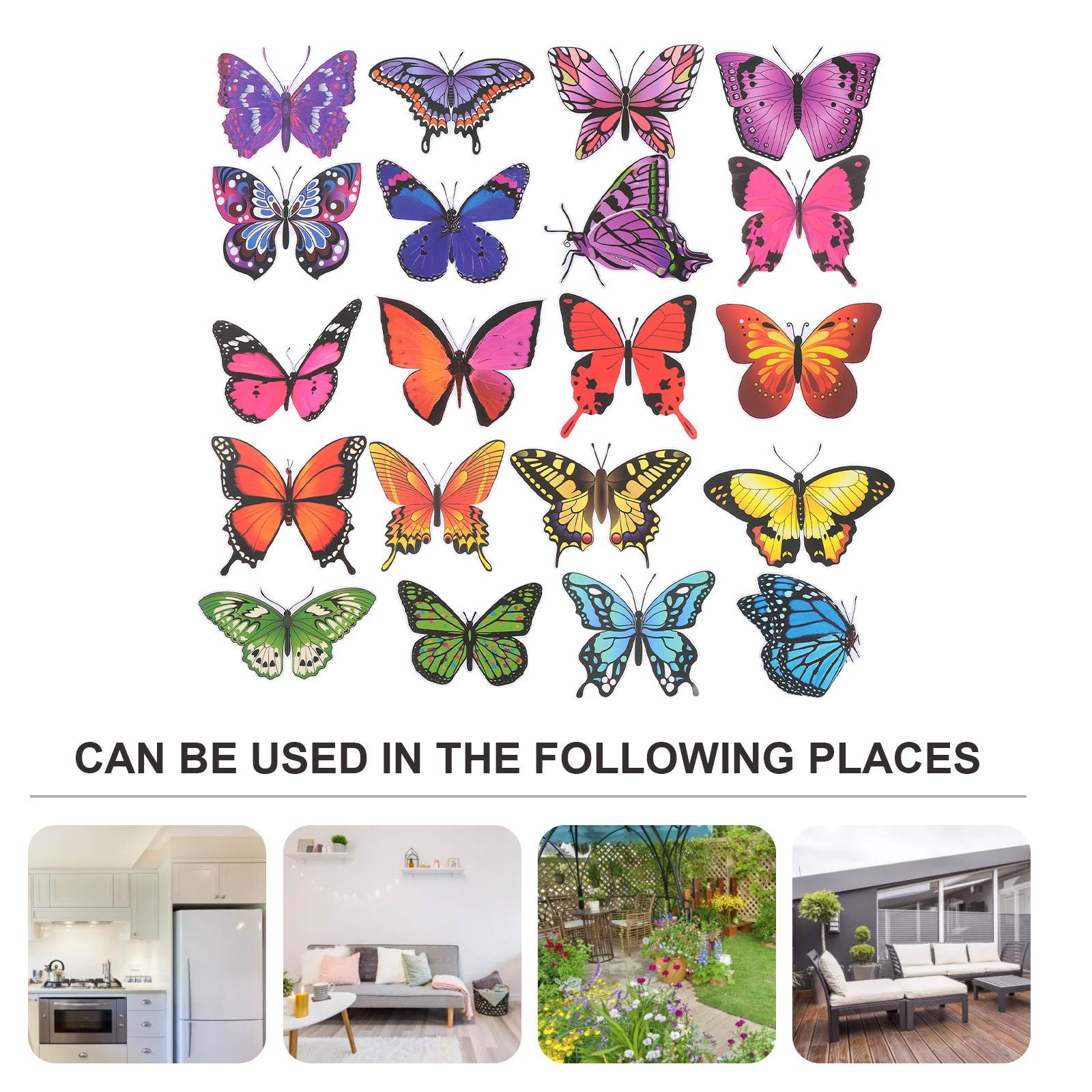 20pcs Fashion  Butterfly  Anti-Collision  Prevent Bird Strikes Glass Sticker Paste  Clings Window Clings for Office Shop
