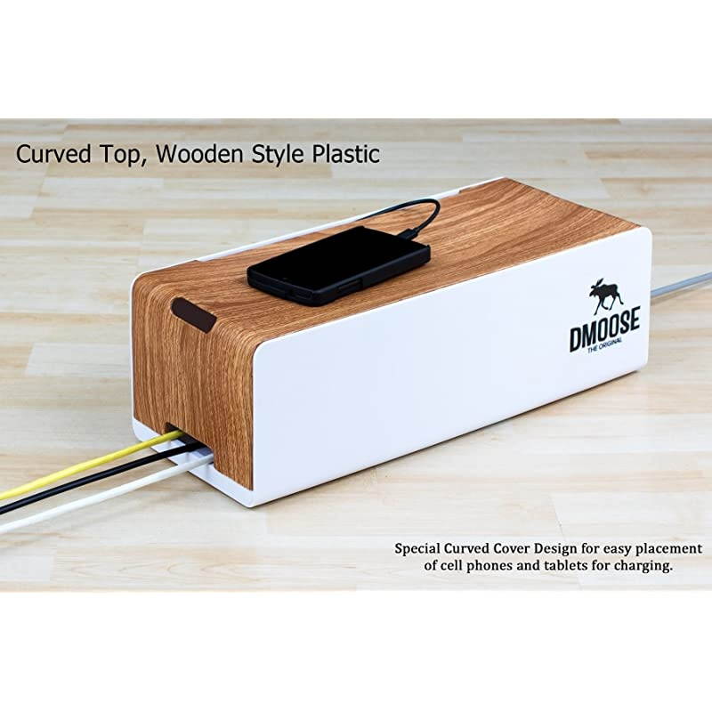Cable Management Box Cord Organizer Power Strips or Surge Protectors Hide Loose Wires Behind TVs Home Office Computers Office Desks Entertainment Centers