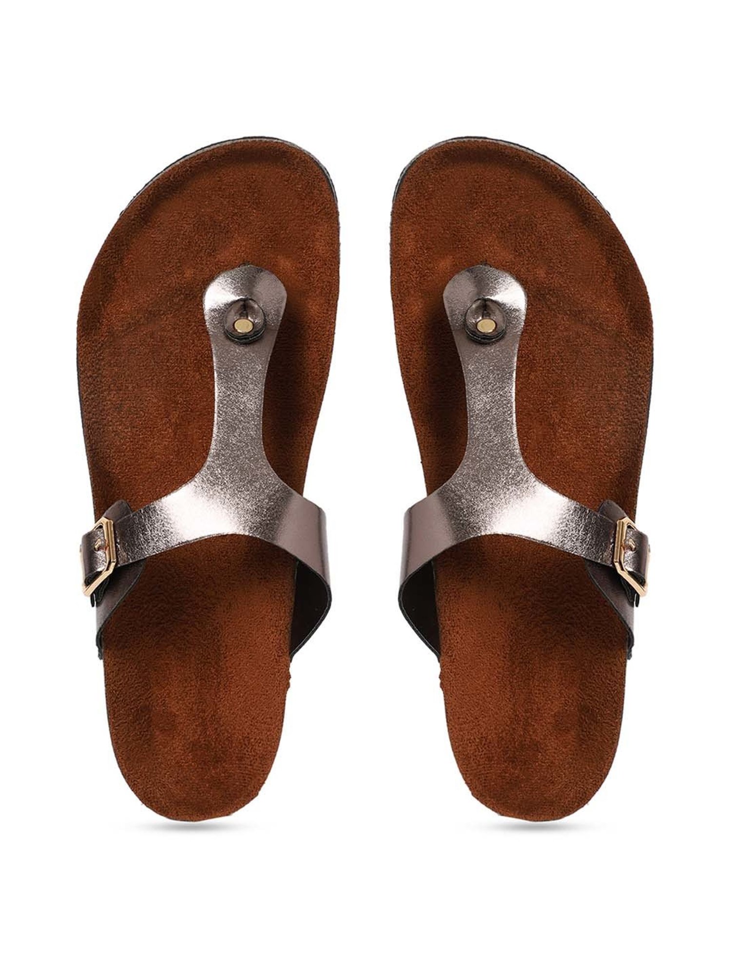 Mozafia Women's Copper Thong Sandals