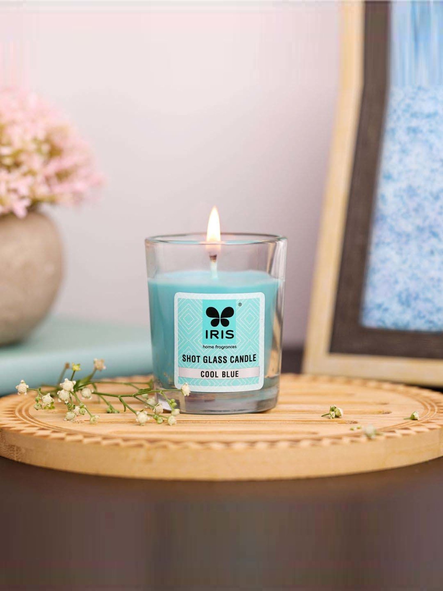 IRIS Blue Home Fragrances Cool Blue Shot Glass Candle - Set of 5