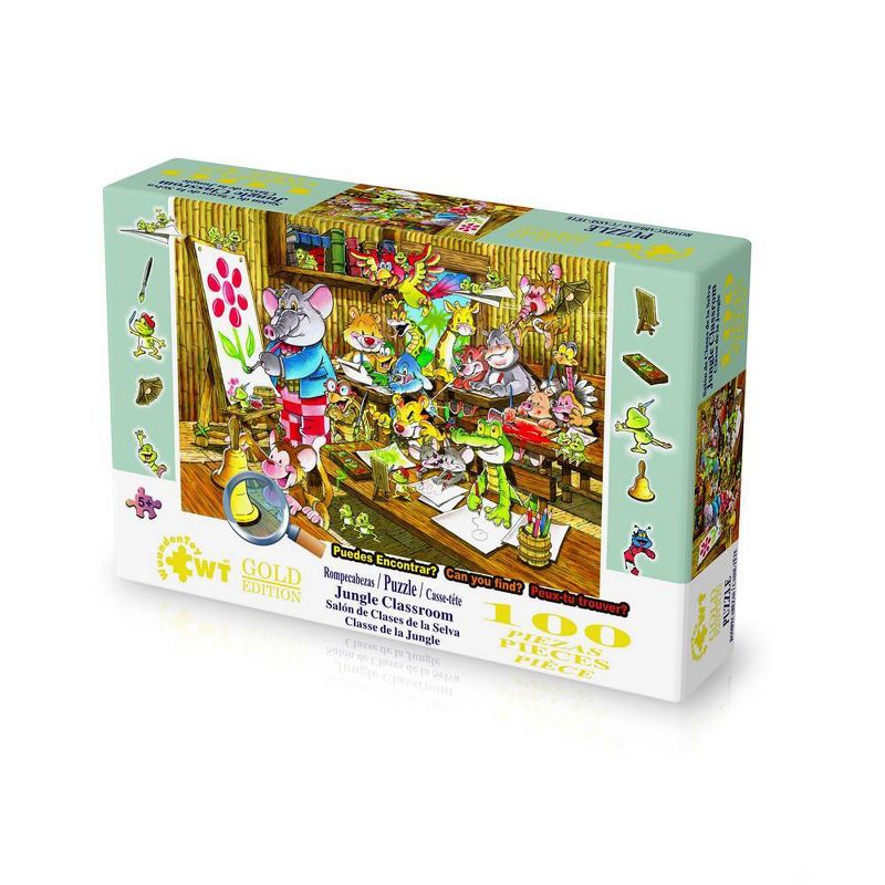 Wuundentoy Gold Edition: Jungle Classroom Kids' Jigsaw Puzzle - 100pc