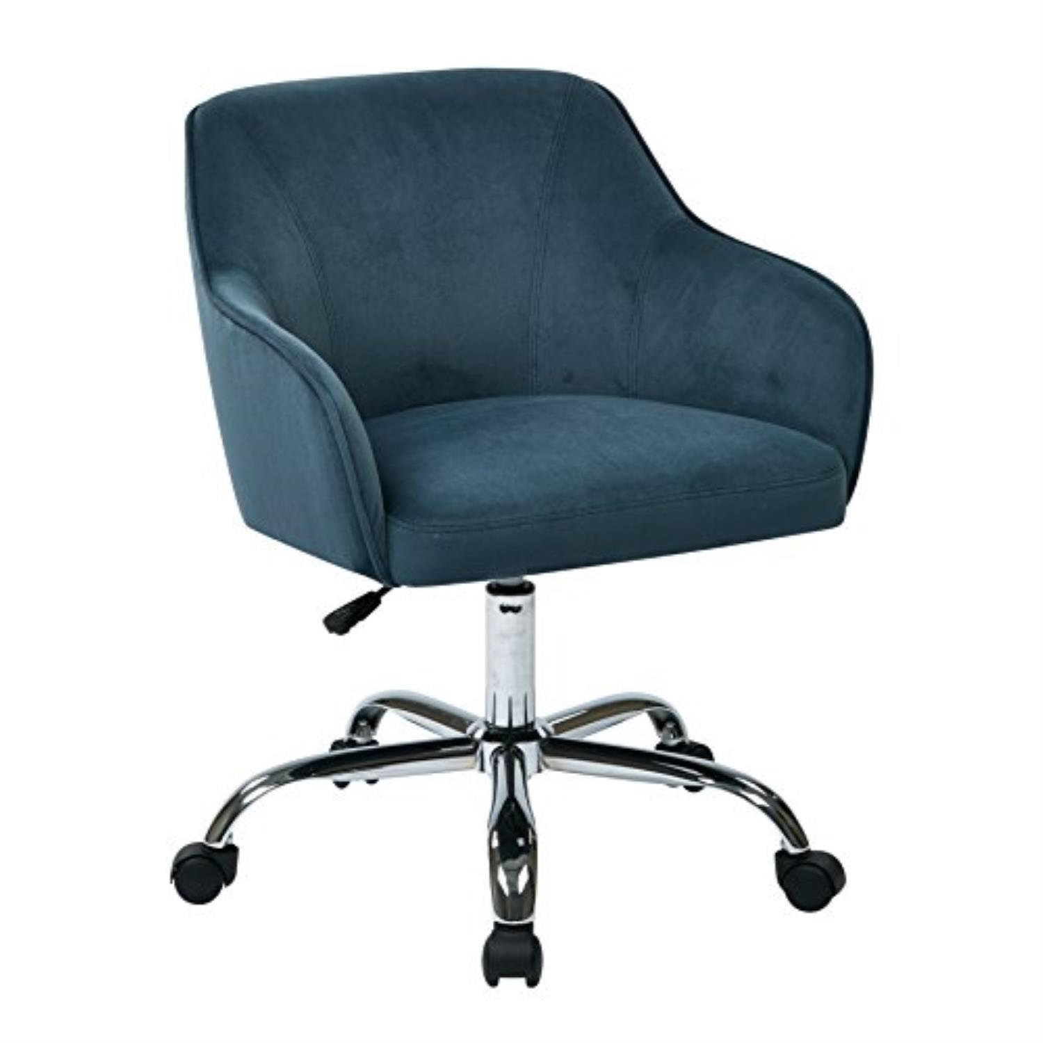 Task Chair in Atlantic Velvet Fabric
