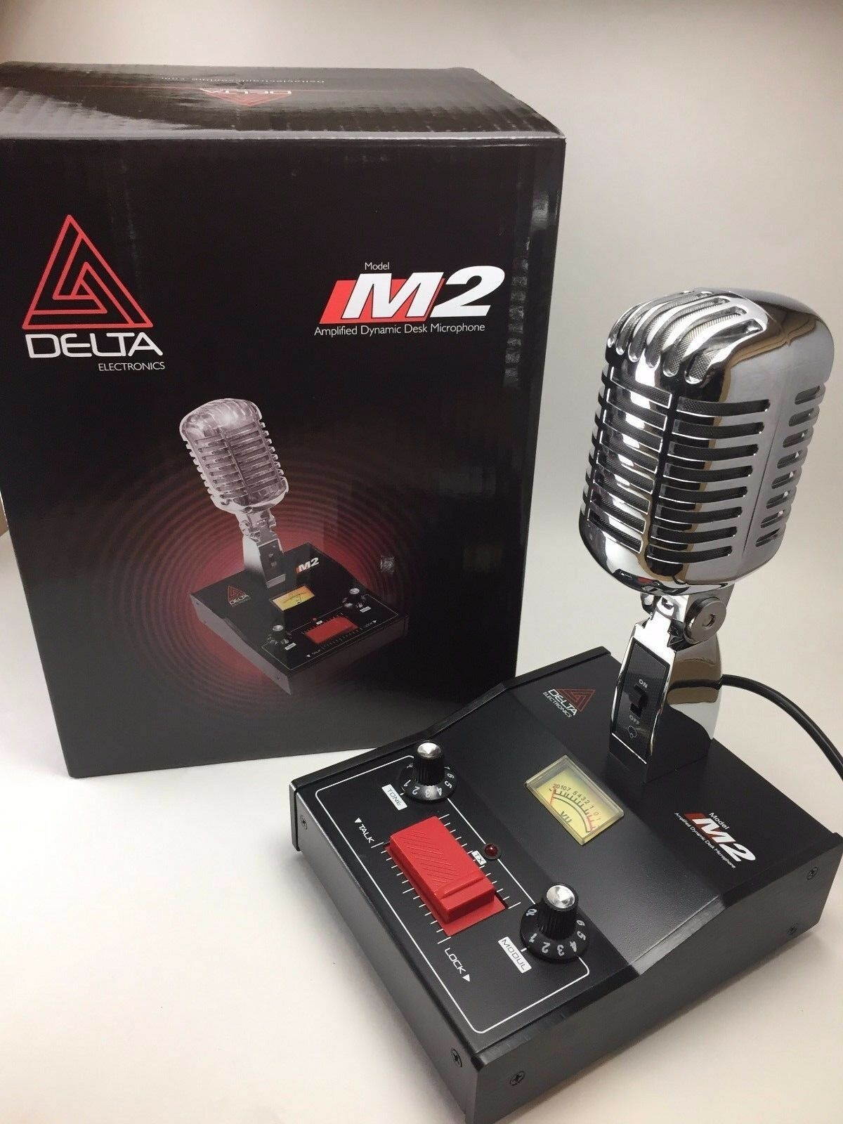 5 pin Cobra DELTA M2 AMPLIFIED DYNAMIC POWER BASE MICROPHONE CB HAM DESK MIC