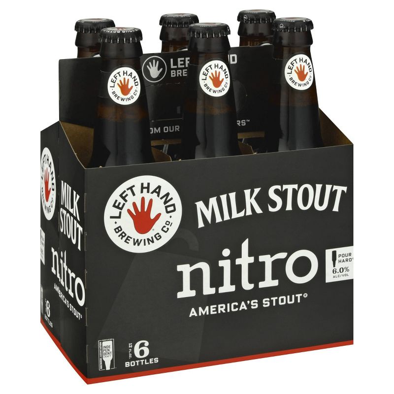 Left Hand Nitro Milk Stout Beer - 6pk/12 fl oz Bottles