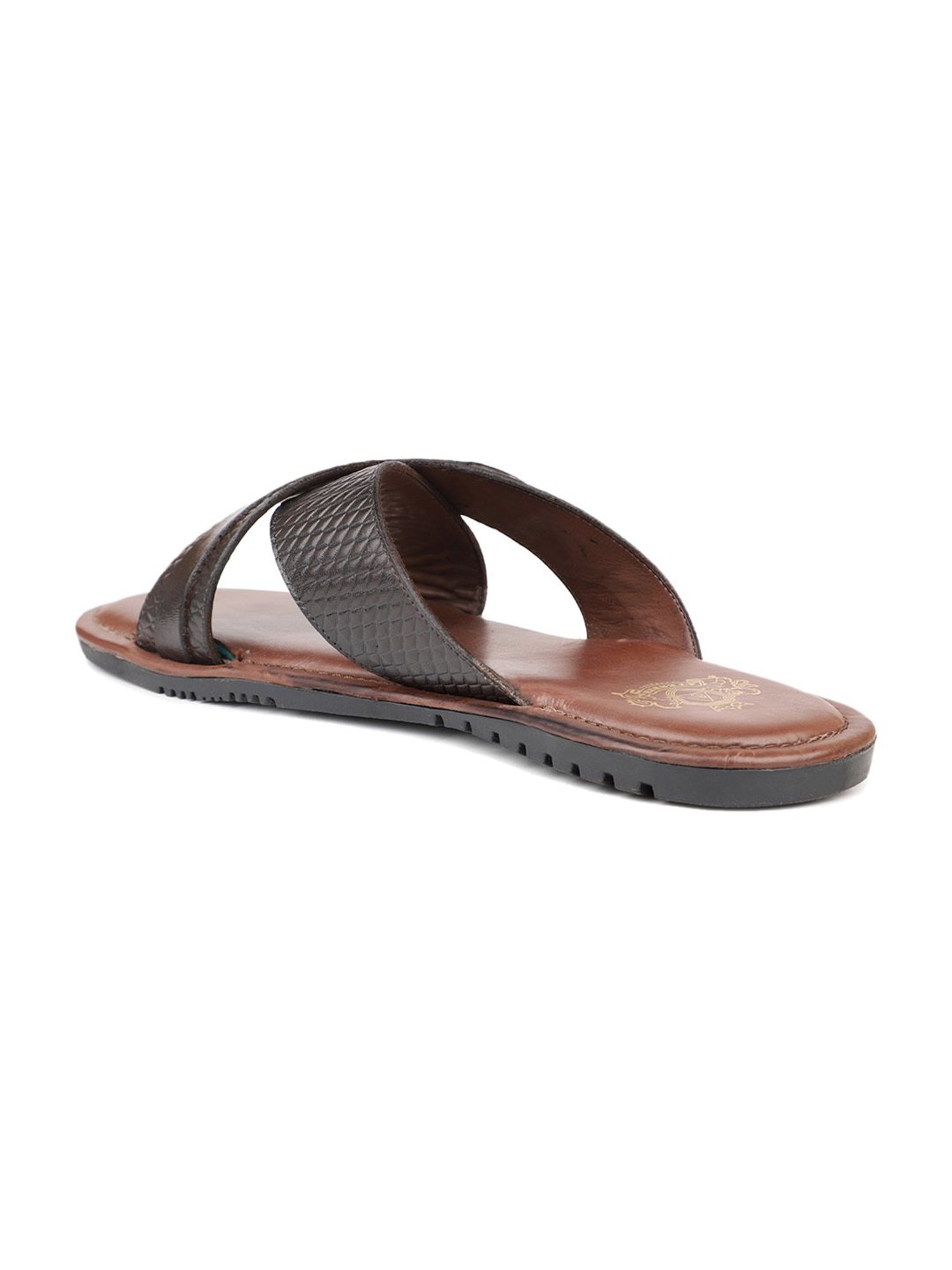 Atesber by Inc.5 Men's Dark Brown Cross Strap Sandals