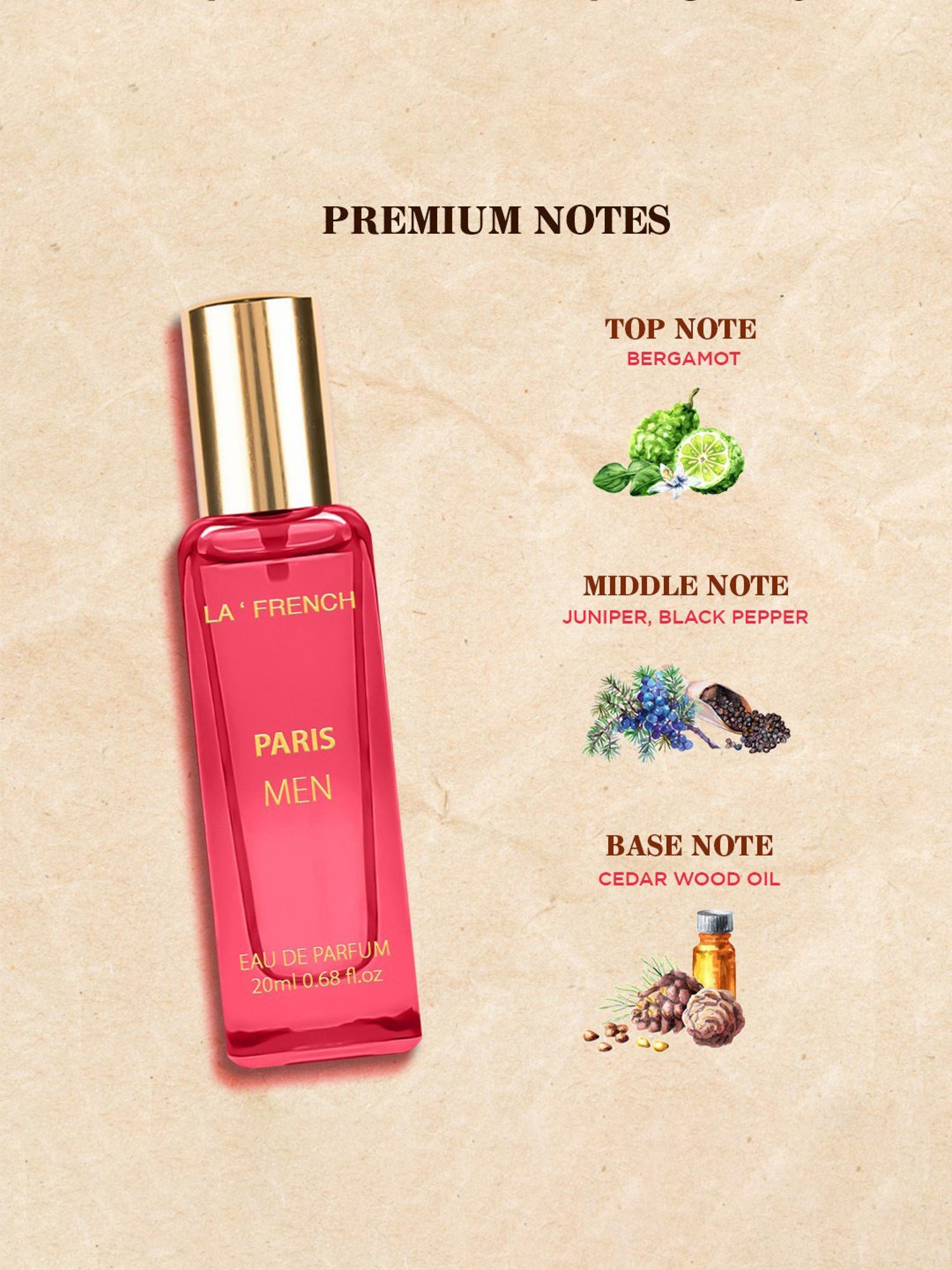 La'french Paris City of Dreams Eau de Parfum for Men - 20 ml