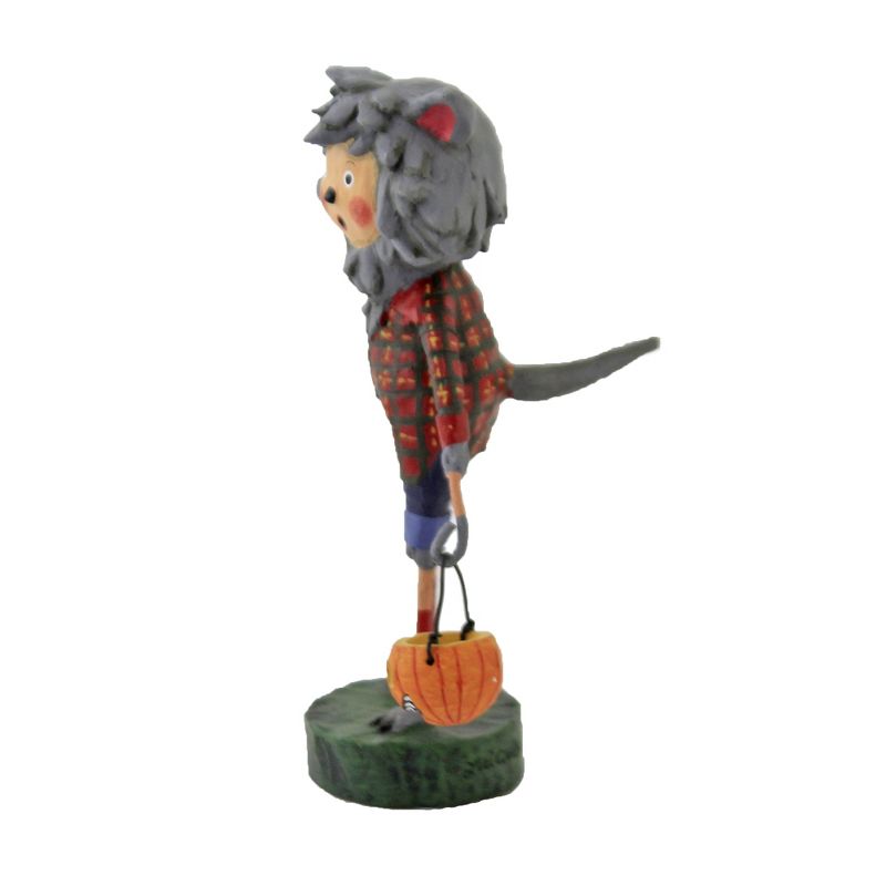 Lori Mitchell 5.25" Wolfie Williams Halloween Wolf Pumpkin  -  Decorative Figurines