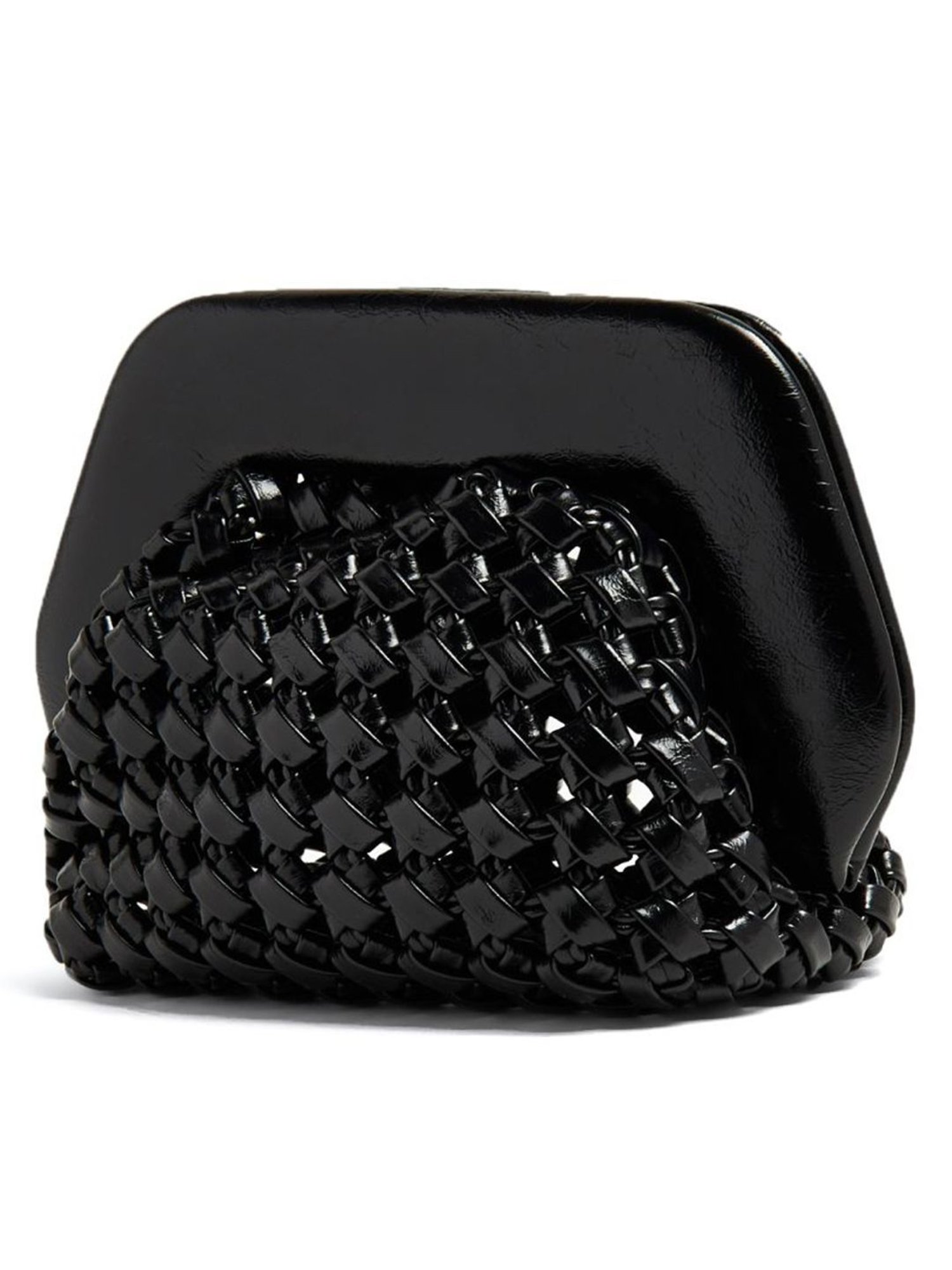 Themoire Black Gea Knots Shiny Cross Body Bag