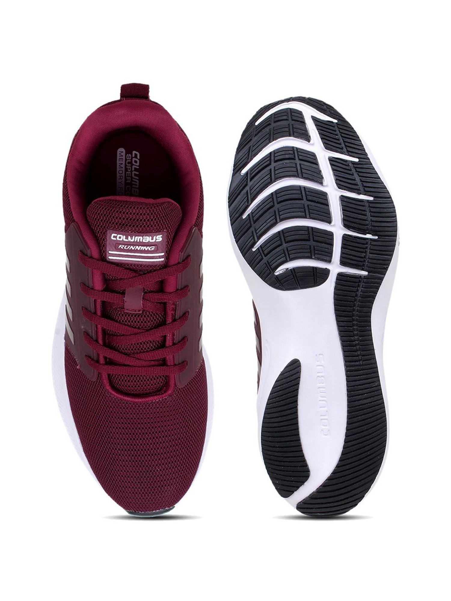Columbus Men's Maroon Running Shoes