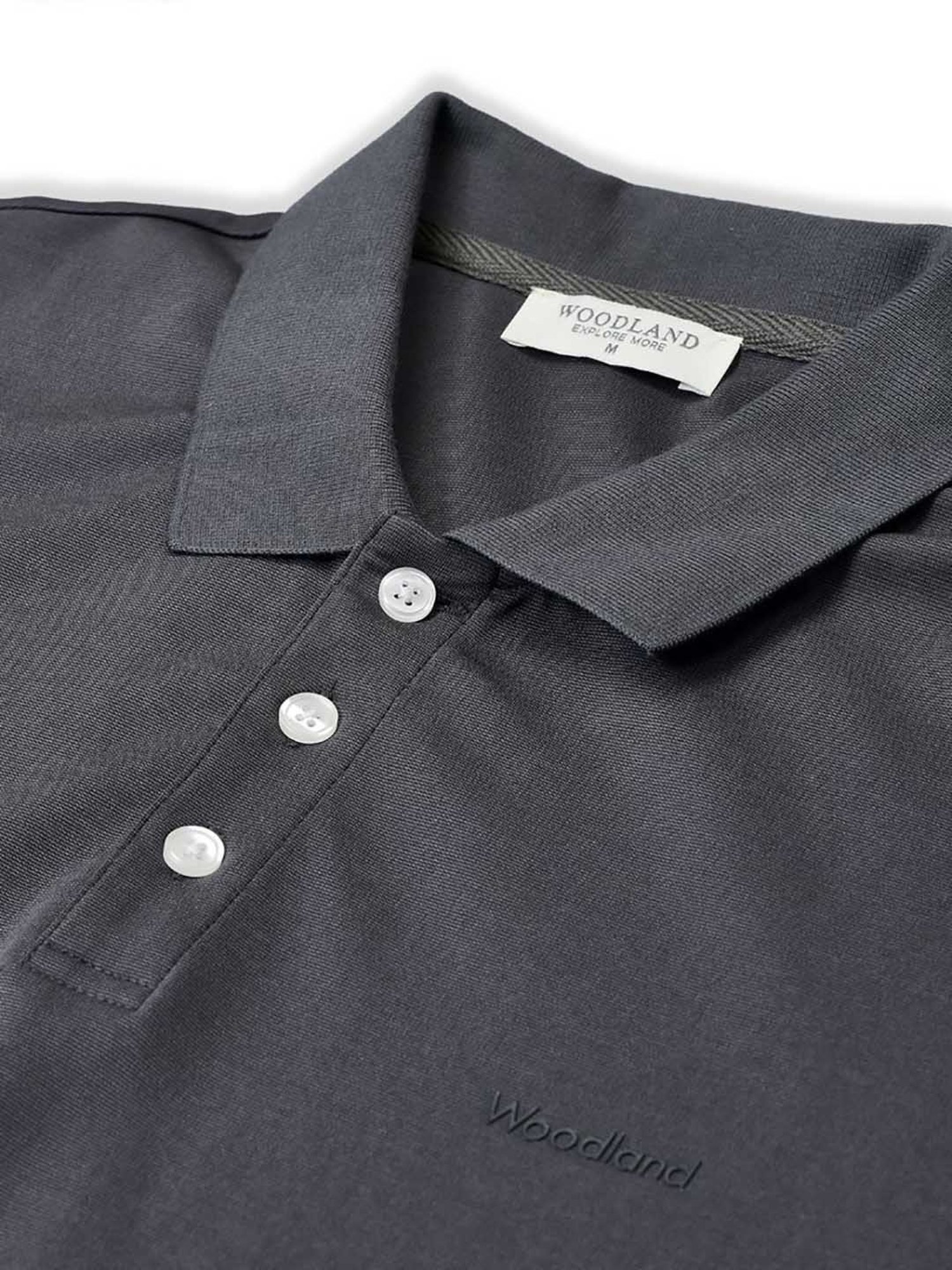 Woodland Dark Grey Regular Fit Polo T-Shirt