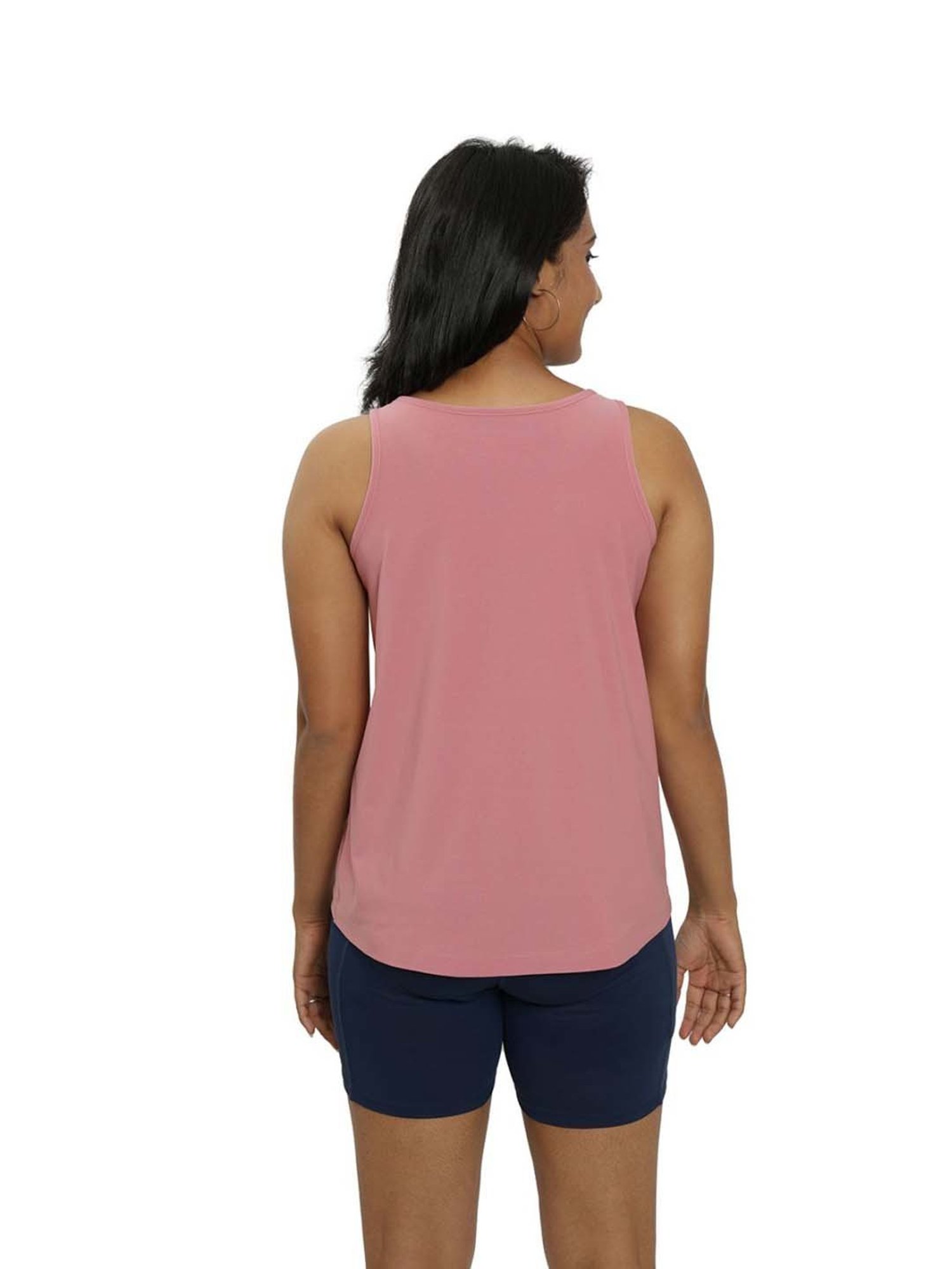 BlissClub Pink Regular Fit Sports Tank Top