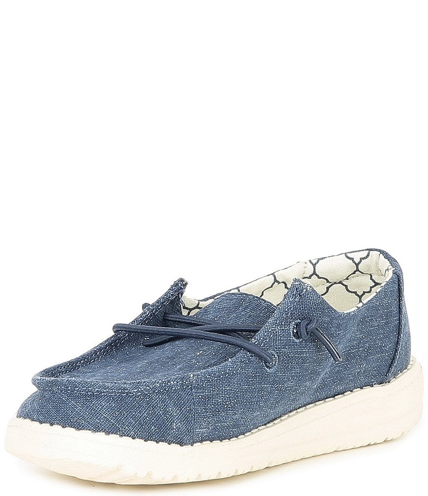 Hey Dude Girls' Wendy Linen Washable Slip-Ons (Youth)