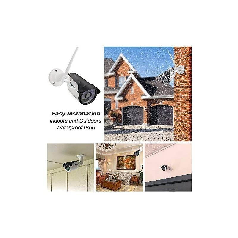 HD 960P WiFi Wireless Security Camera Outdoor Aluminum Metal Housing Motion Detection AlarmRecording Support Max 64GB SD CardNot Included Home Security Surveillance IP Camera