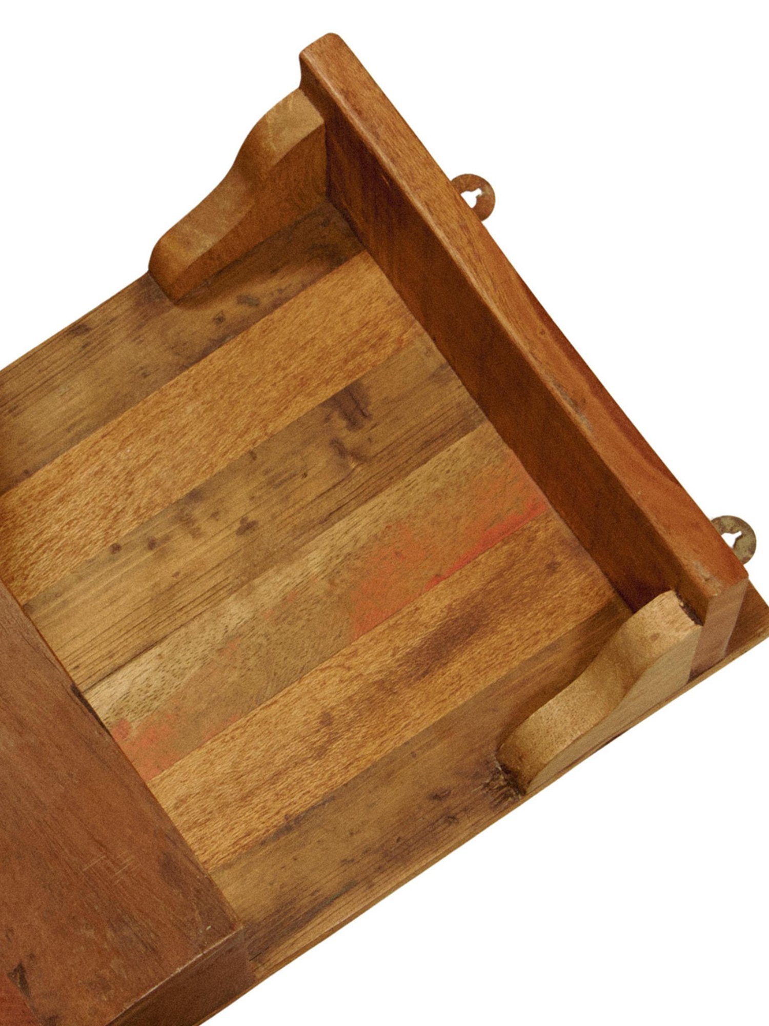 Ambi Wooden Wall-Mounted Storage Rack - Distressed Look