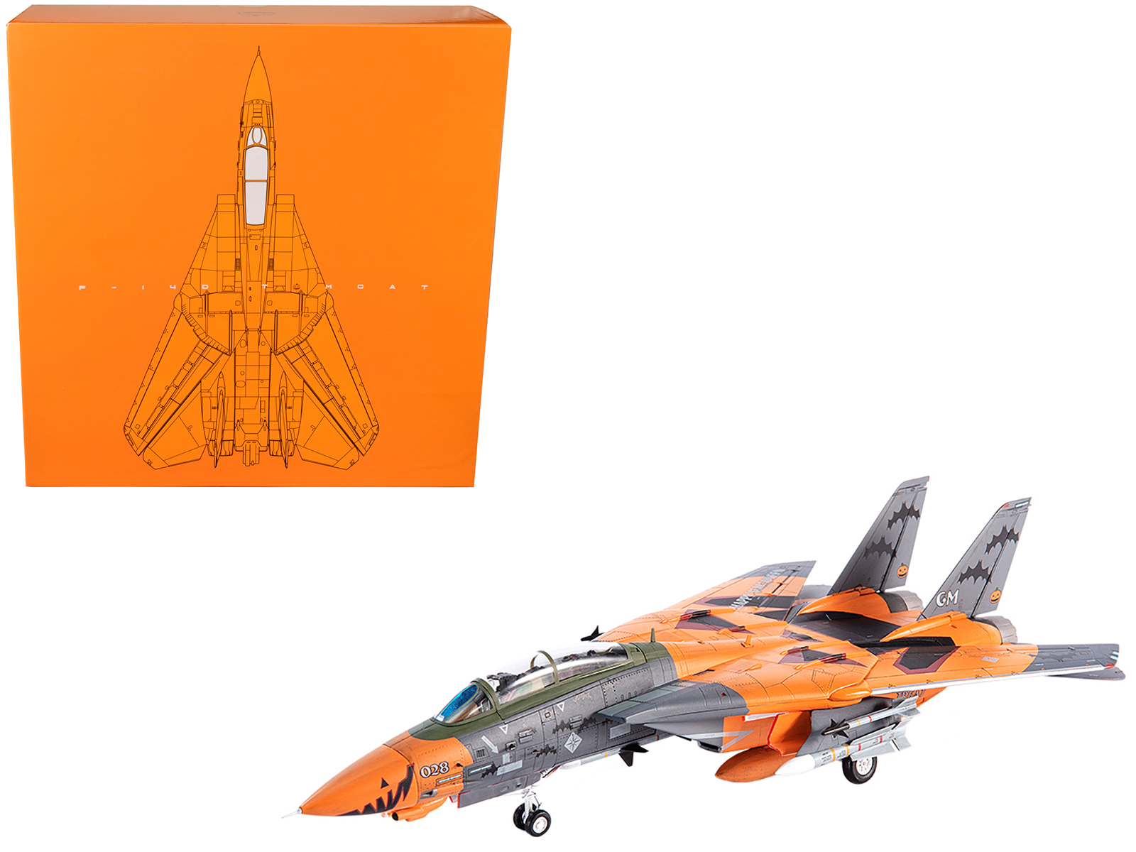 Grumman F-14B Tomcat Fighter Aircraft "VF-103 Jolly Rogers USS George Washington" (2000) United States Navy "Air Power Series" 1/72 Diecast Model by Hobby Master