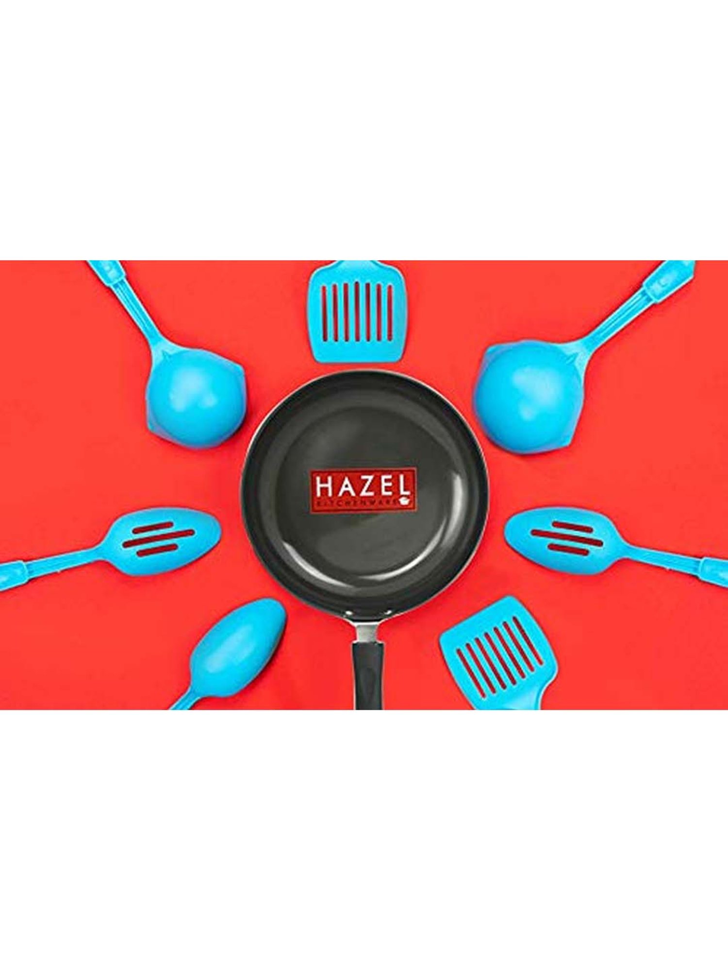 HAZEL Black Aluminium Frying Pan (1800 ml) - Set of 1