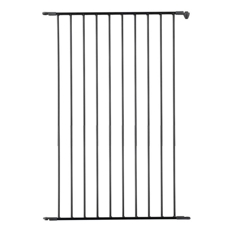 Scandinavian Pet Design 50516-2600 Flex Large and Extra Tall Adjustable 35 to 88 Inch Wide 41 Inch Tall Wall Mounted Metal Pet Safety Gate, Black