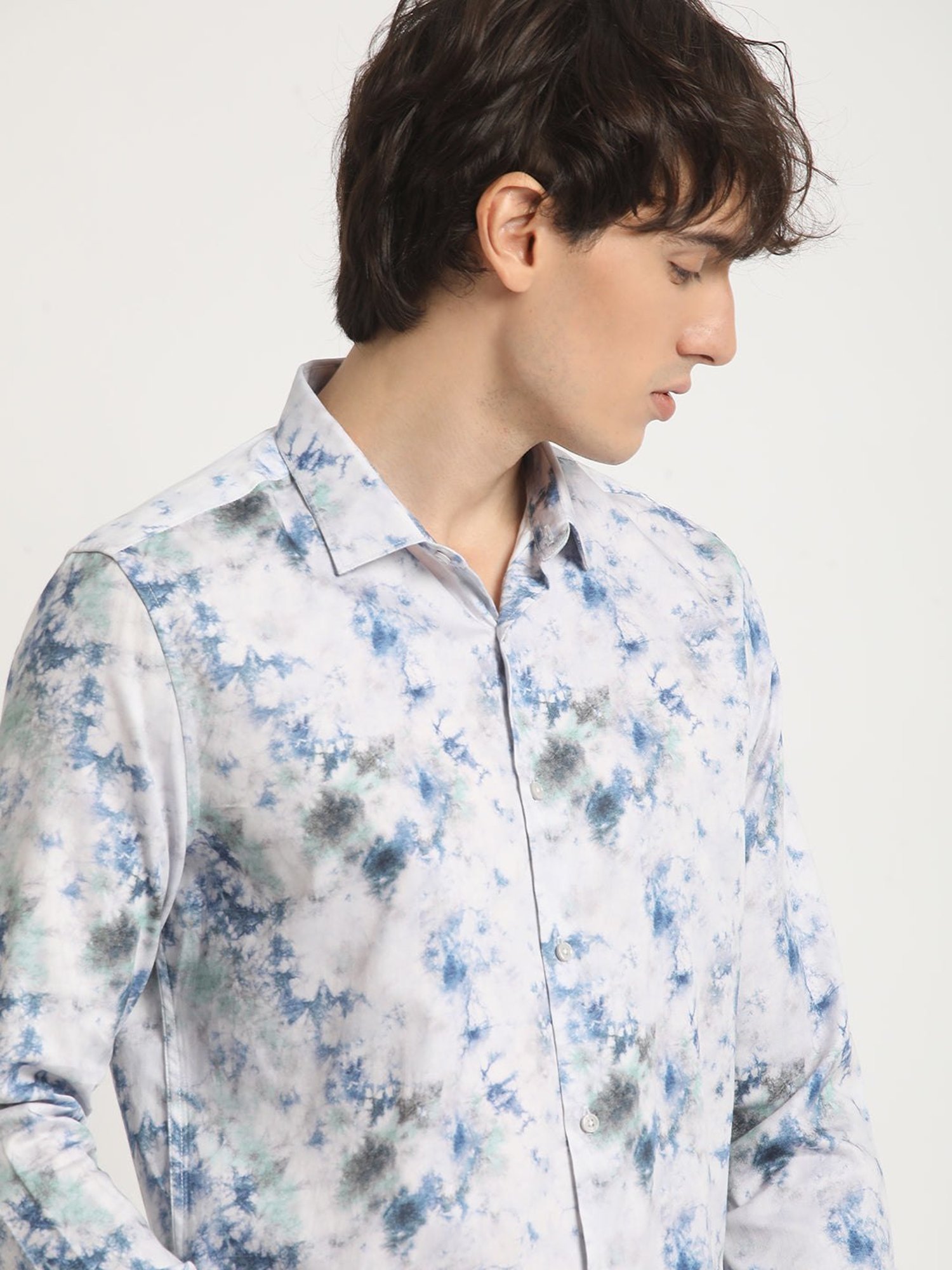 The Bear House Multicolored Cotton Slim Fit Printed Shirt
