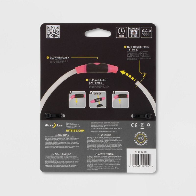 Nite Ize Howl LED Safety Necklace Dog Collar - Pink