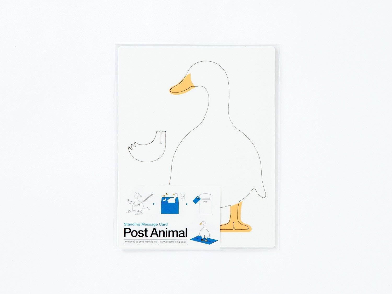 good morning, Standing Message Card, Post Animal/Duck