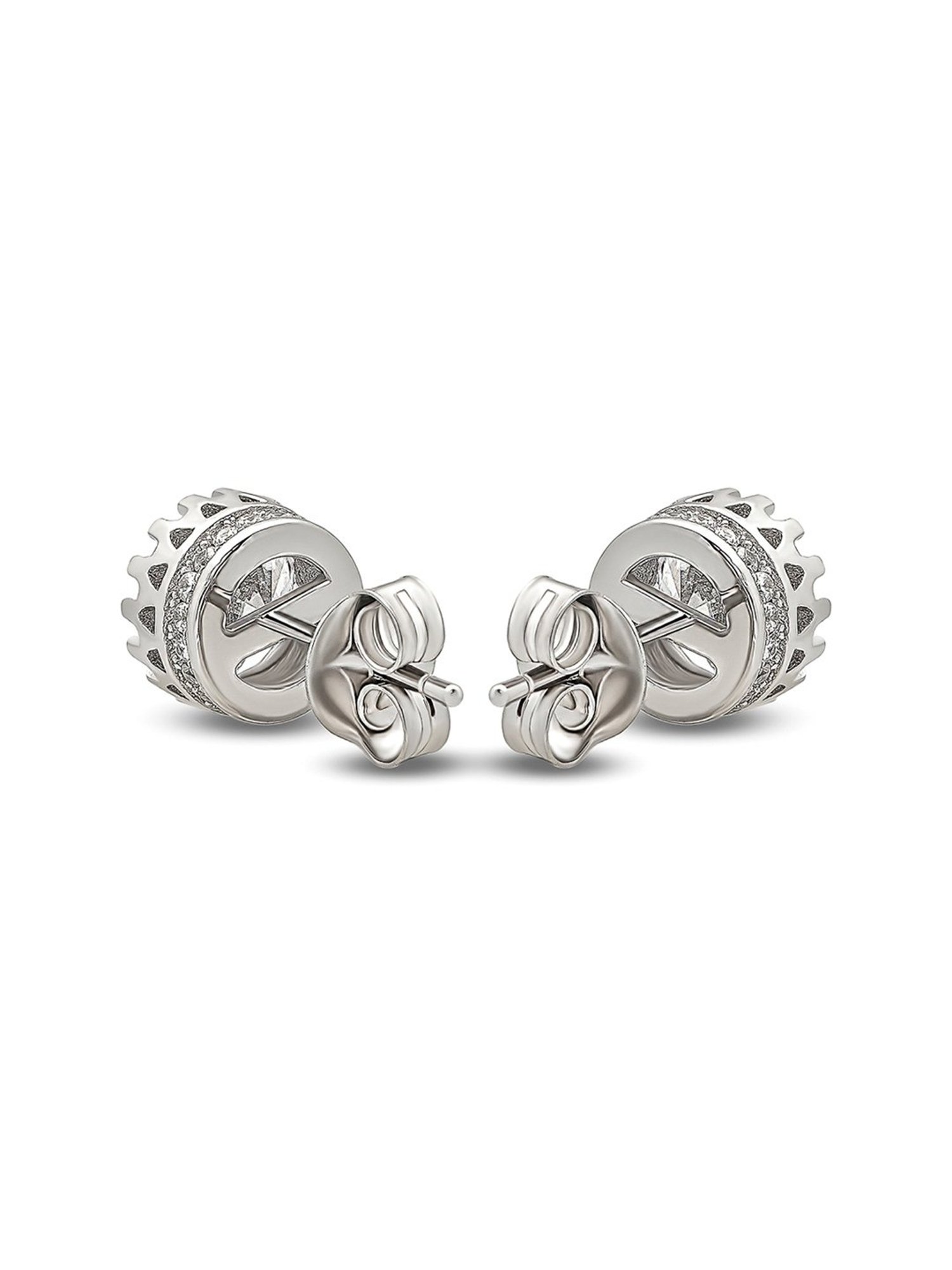 Silberry 92.5 Sterling Silver Crystal Craze Stud Earrings for Women