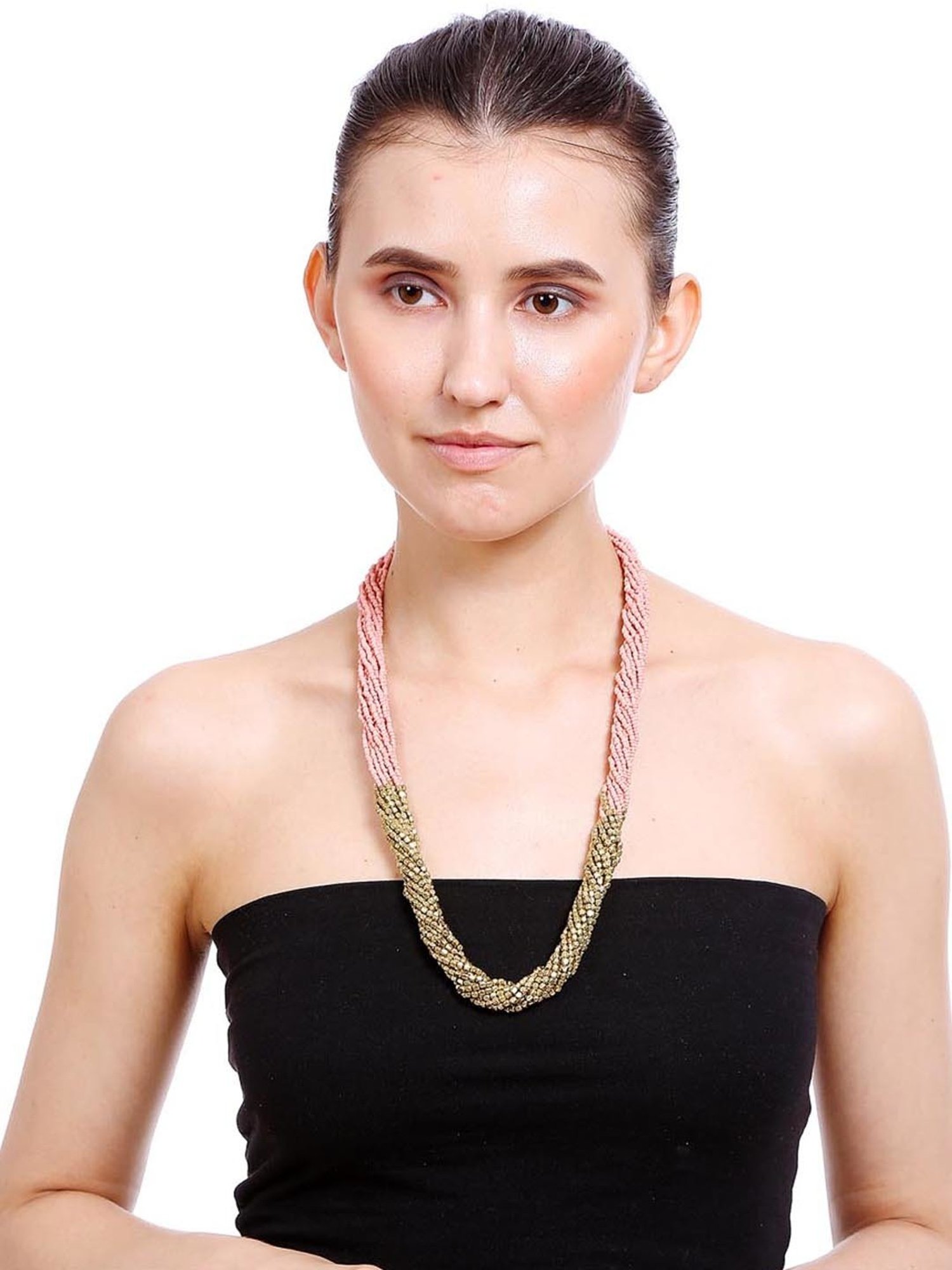 Imli Street Pink & Golden Necklace