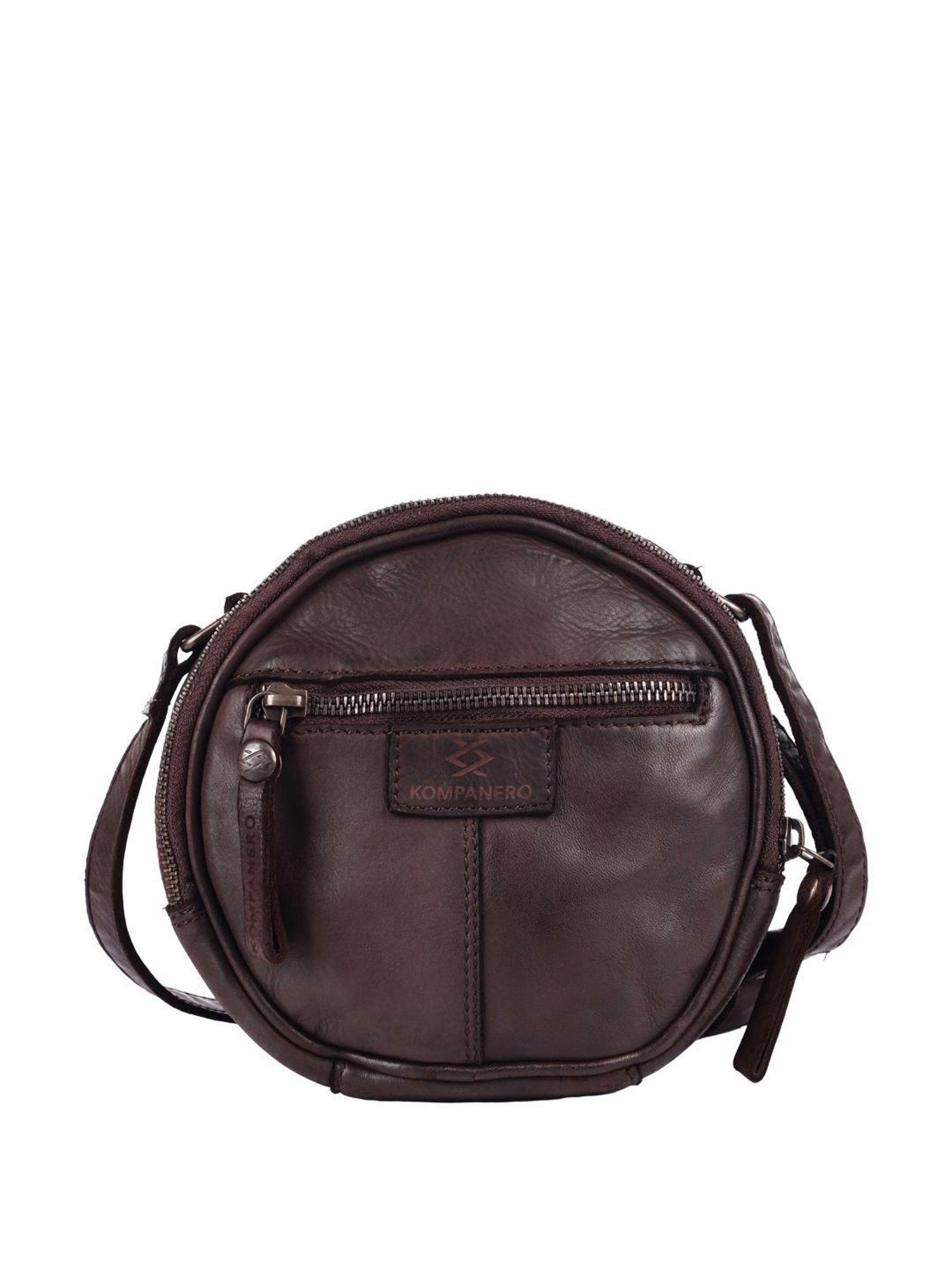 KOMPANERO Estelle Cognac Embellished Medium Sling Handbag