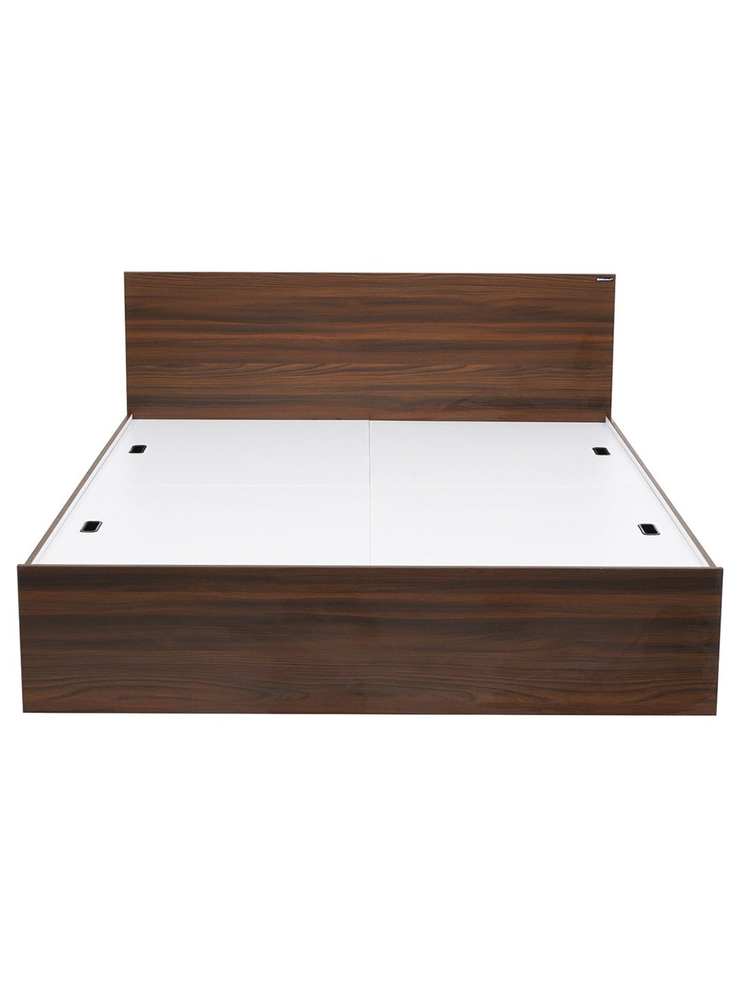 Nilkamal Arthur Walnut Brown Engineered Wood Queen Bed with Storage