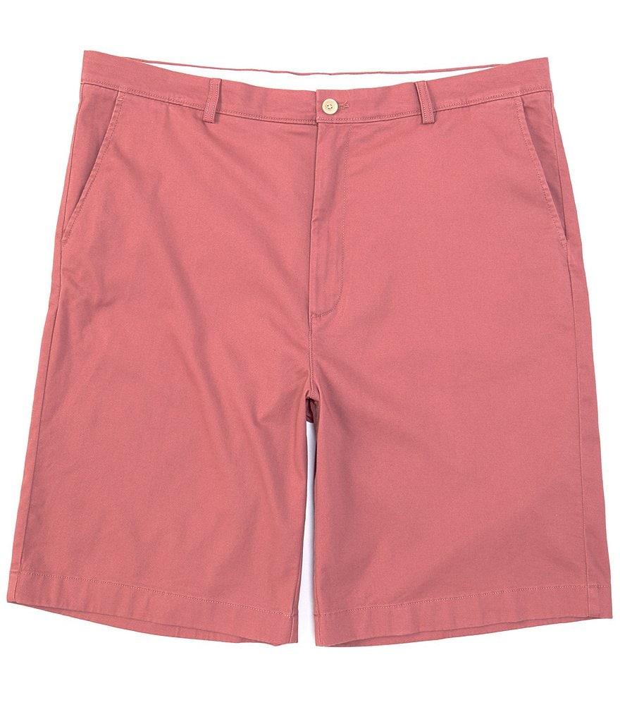 Roundtree & Yorke Big and Tall Performance 9#double; and 11#double; Inseam Flat Front Herringbone Print Shorts