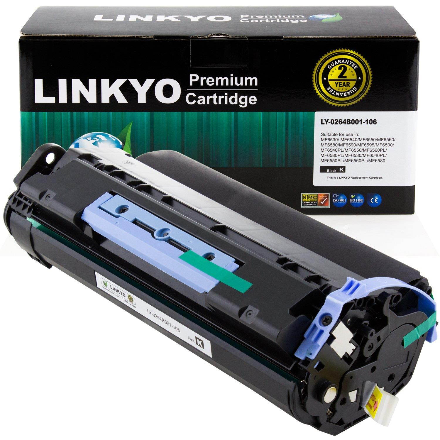 LINKYO Compatible Toner Cartridge Replacement for Canon 106 0264B001AA (Black)