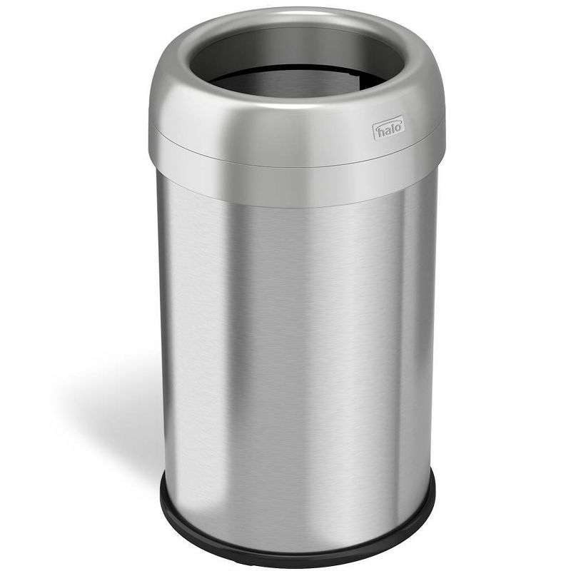 halo quality 13gal Round Top Stainless Steel Trash Can and Recycle Bin with Dual Deodorizer