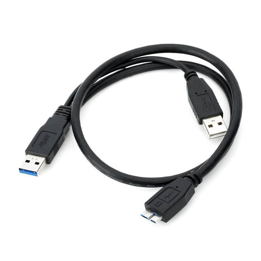 USB 3.0 Y Type Splitter cable A Male to Micro USB 3.0 Male for Hard Disk