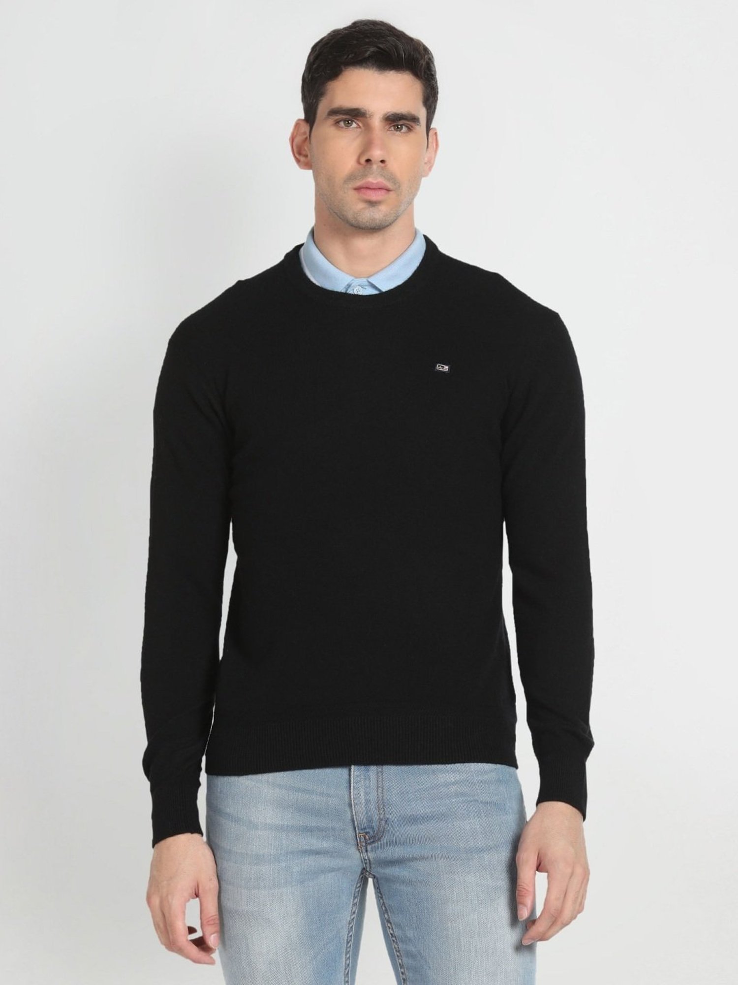Arrow Sport Jet Black Regular Fit Sweater