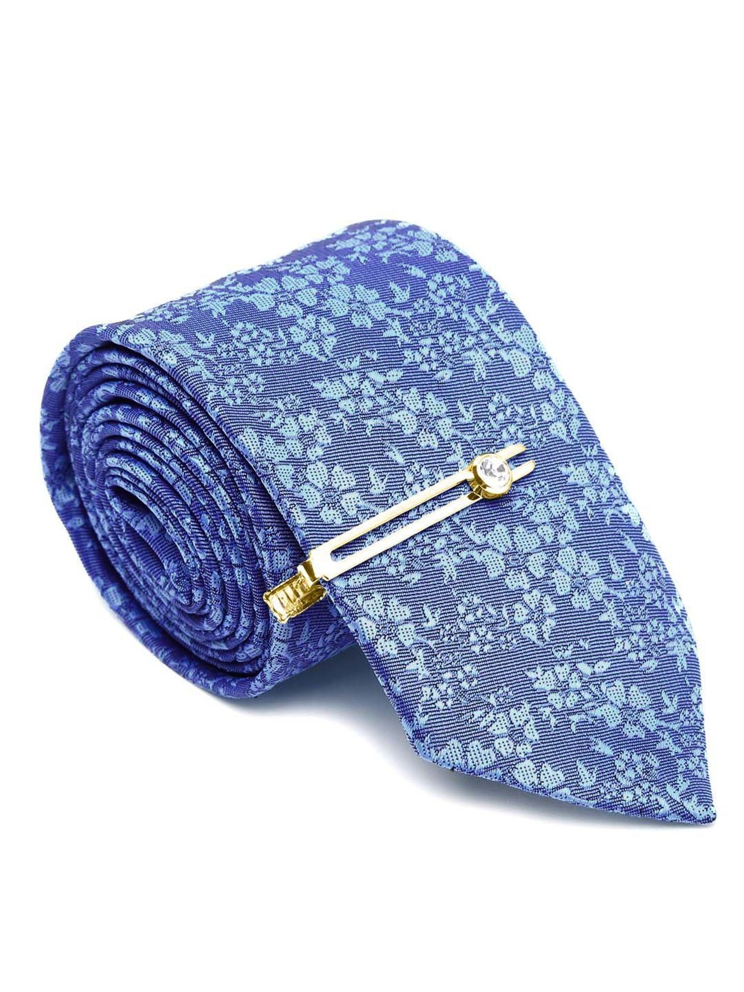 Louis Stitch Blue Printed Necktie Gift Set - Set of 3