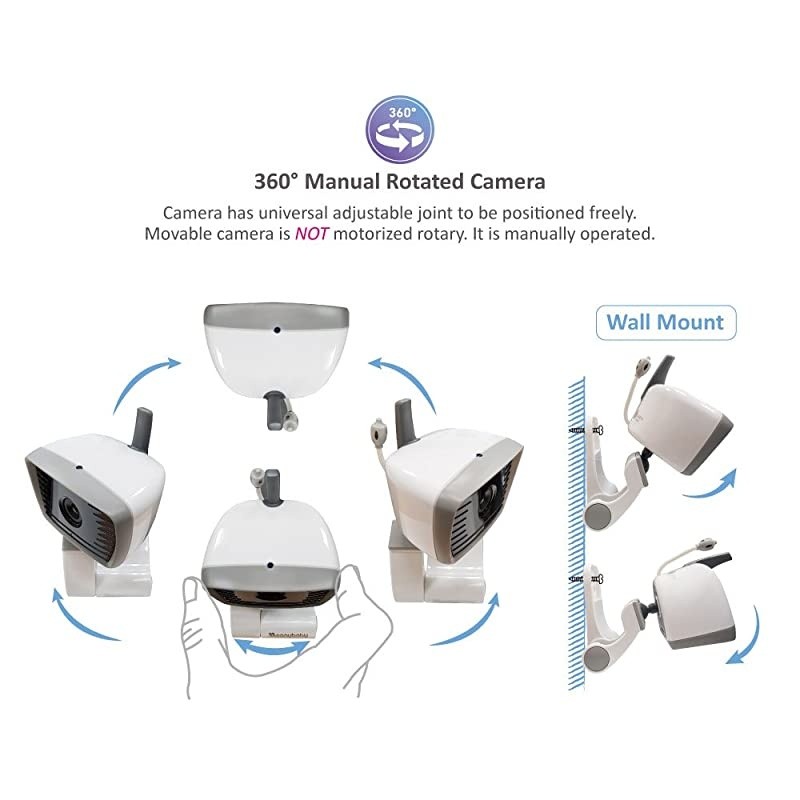 Trust 30 NonWiFi Baby Monitor with 2 Cameras 43 Inches Large Screen Long Battery Life Long Range Auto Night Vision Talk Back Auto Scan Lullabies and Power SavingVoice Activation