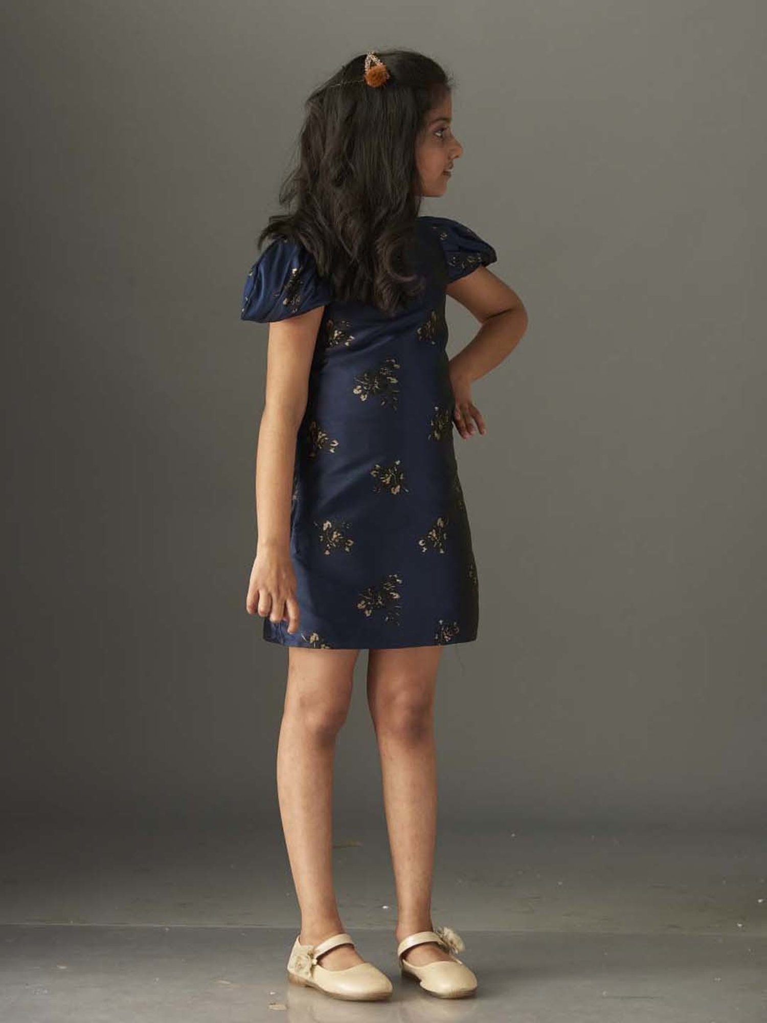 KidsDew Kids Navy Printed Dress