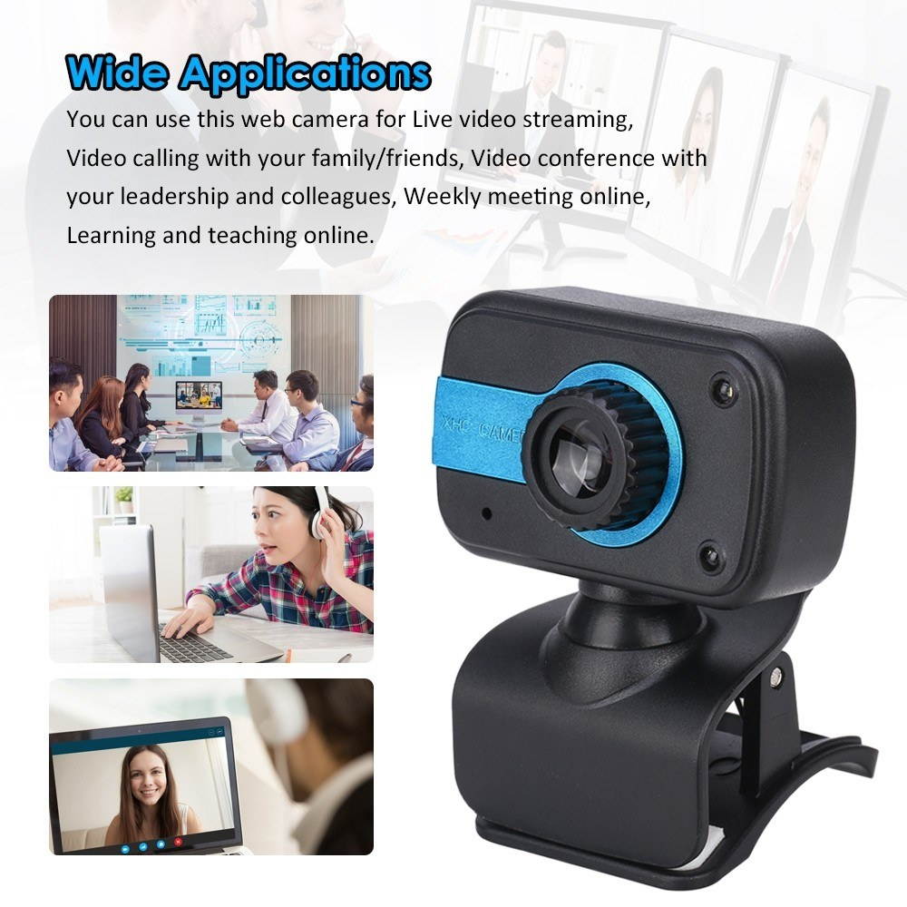 Webcam 1080P Computer Camera with Privacy Cover USB Connection Built-in Noise-reduction Microphone for Live Video