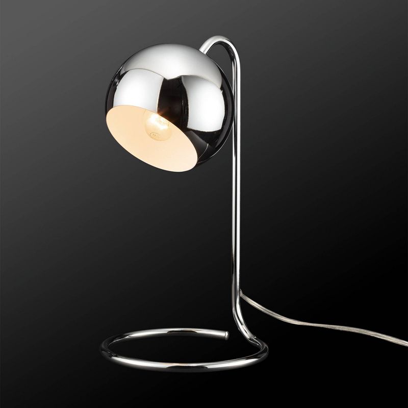 23" Iron/Seeded Glass Axel Farmhouse Industrial Task Lamp (Includes LED Light Bulb) Black - JONATHAN Y