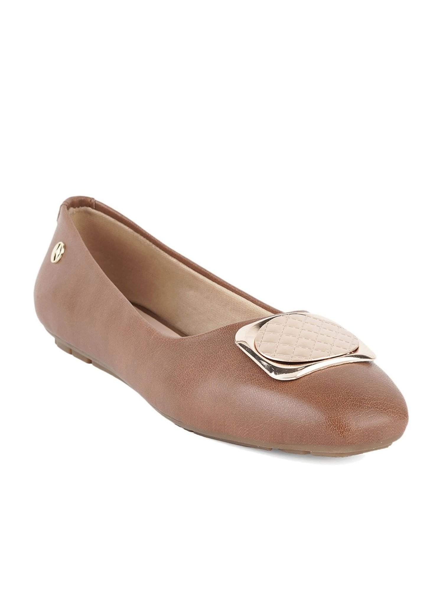 Elle Women's Brown Flat Ballets