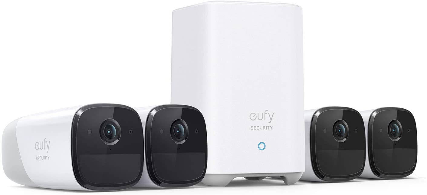 eufy Security, eufyCam 2 Pro Wireless Home Security Camera System, 365-Day Battery Life, HomeKit Compatibility, 2K Resolution, IP67 Weatherproof, Night Vision, 4-Cam Kit, No Monthly Fee